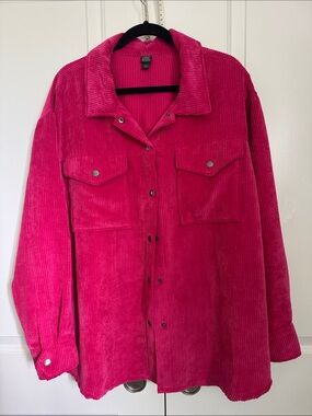 wild fable Hot Pink Corduroy Shacket